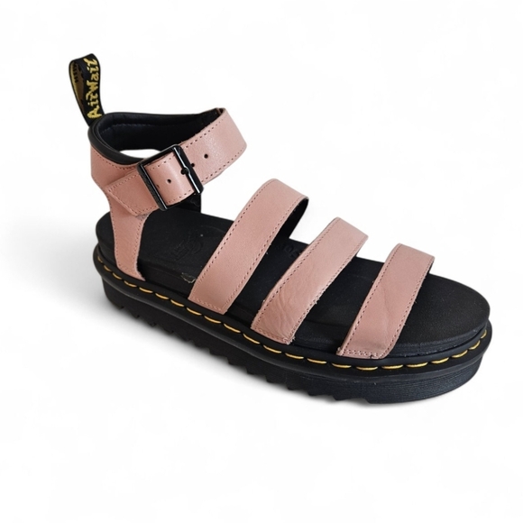 Dr. Martens Shoes - Dr. Martens Blaire Quad Platform Sandals Womens 10 Fondant Pink Strappy Chunky